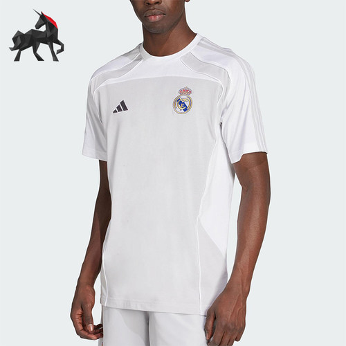 Adidas/阿迪达斯正品2025夏季款男士足球经典透气拼接短袖JN3062