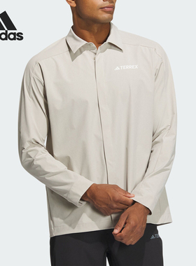 Adidas/阿迪达斯官方正品TERREX男士户外简约运动长袖衬衣IP0731
