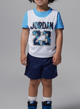 Nike/耐克正品JORDAN婴童运动圆领宽松短袖短裤套装II3501-410