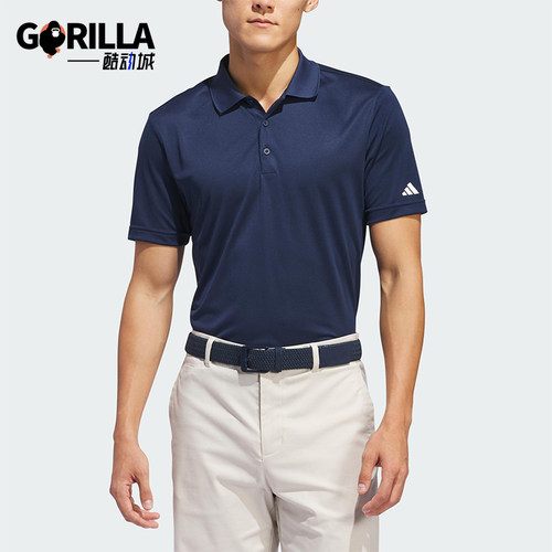 Adidas/阿迪达斯正品夏季男士复古翻领运动户外短袖POLO衫IU4442