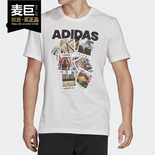 新款 Adidas 2020夏季 男子休闲运动型格短袖 阿迪达斯正品 T恤FN1715