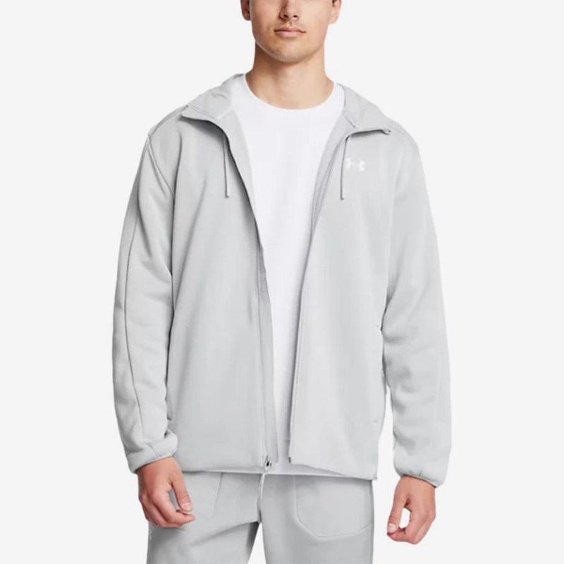 UA/安德玛正品新款男士柔软舒适宽松运动针织连帽外套1378824-012