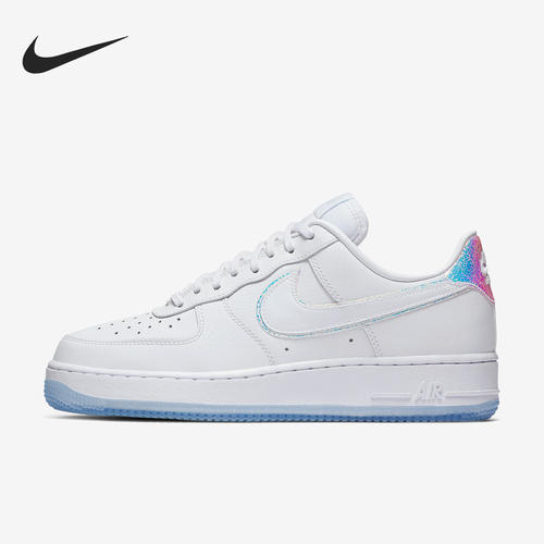 Nike/耐克正品AirForce107PRM新款女白粉色板鞋616725-105