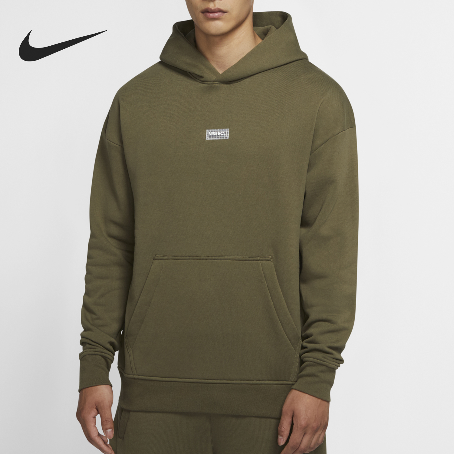 耐克男子起绒套头足球卫衣连帽衫