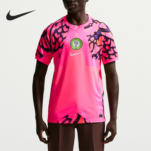 Nike/耐克正品尼日利亚队男士圆领透气足球运动印花T恤IB5313-645