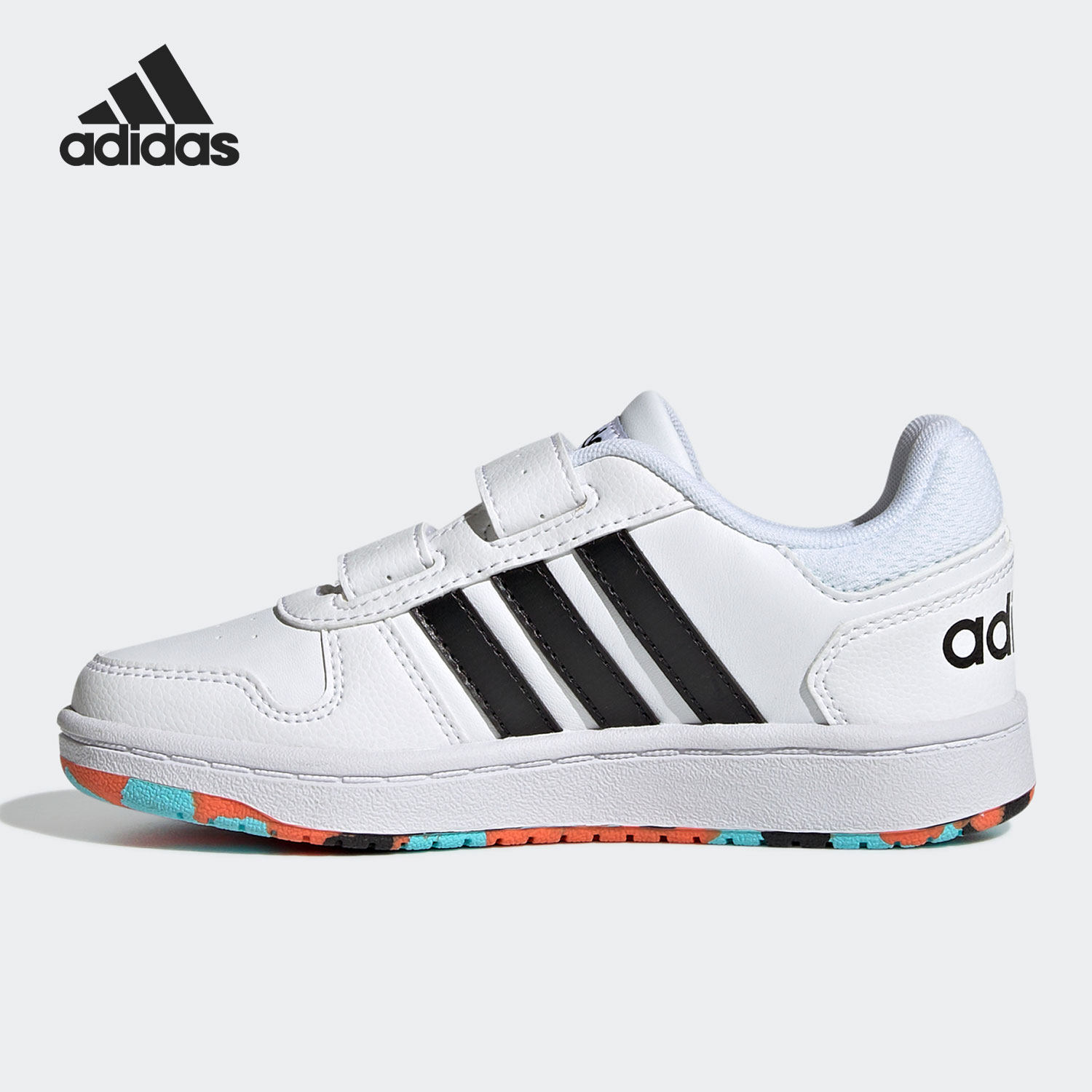 Adidas/阿迪达斯正品当季新款低帮魔术贴大童运动休闲鞋 H01547,童鞋/婴儿鞋/亲子鞋,运动鞋,淘宝优惠券,粉丝福利购,淘宝优惠卷