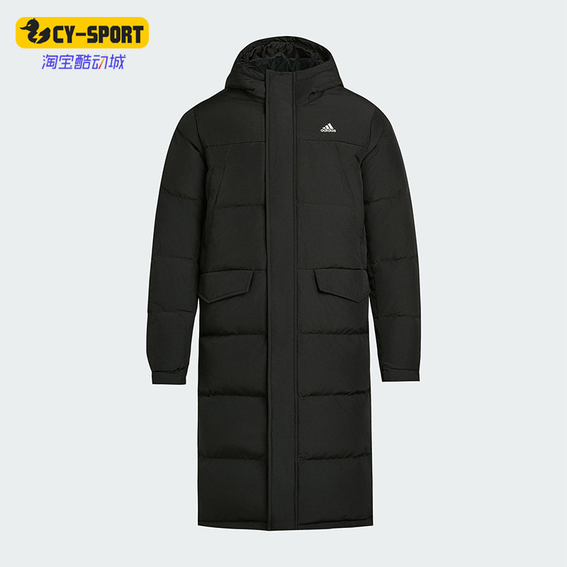 Adidas/阿迪达斯正品冬季男女连帽保暖长款运动休闲羽绒服KF6748