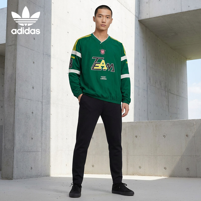 Adidas/阿迪达斯正品2025秋季款男士运动宽松V领卫衣KC0113,运动服/休闲服装,运动卫衣/套头衫,淘宝优惠券,粉丝福利购,淘宝优惠卷