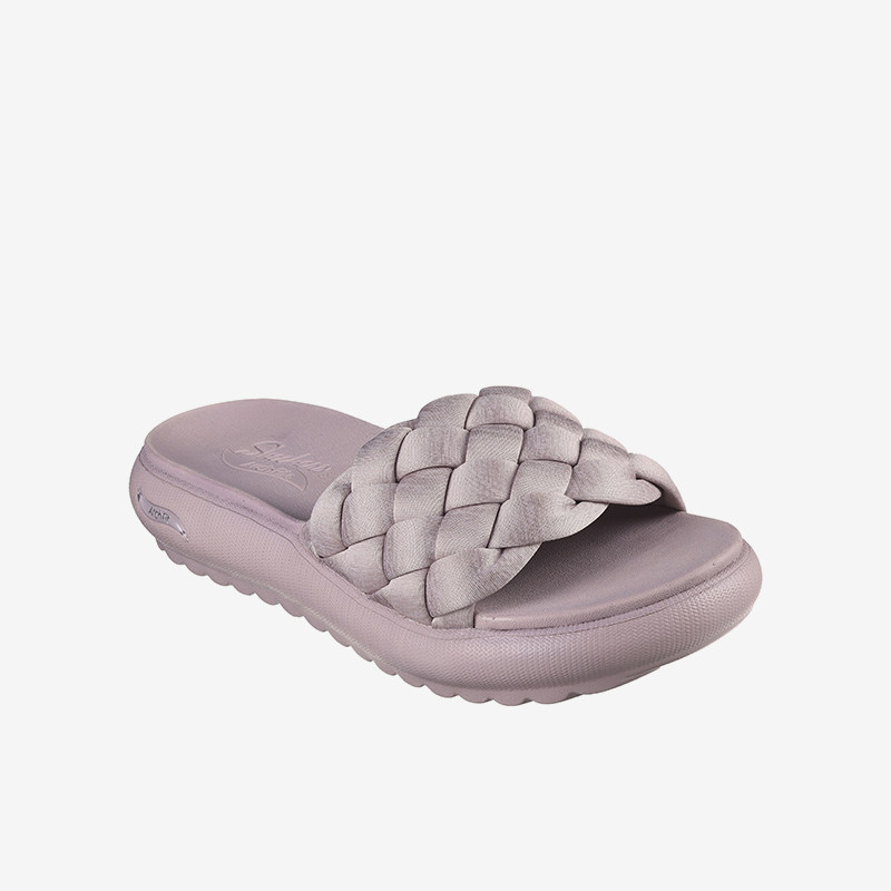 Skechers/斯凯奇正品夏季新款女士时尚麻花编织休闲一字拖鞋