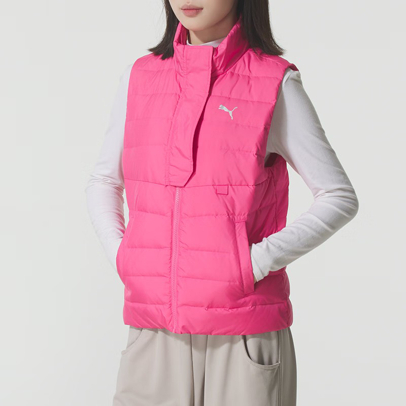 Puma/彪马正品冬季女士拉链时尚经典保暖轻盈羽绒马甲528704-92