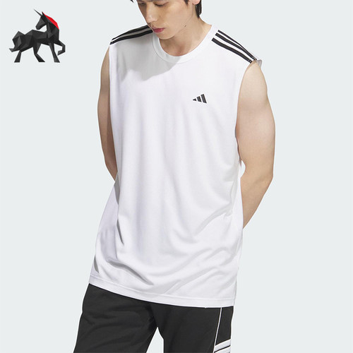 Adidas/阿迪达斯正品2025夏季男女透气经典宽松训练背心KE5907