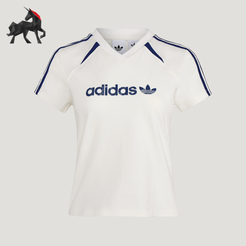 Adidas/阿迪达斯正品三叶草BLKTWT-SHIRT新款女经典短袖T恤KU4763