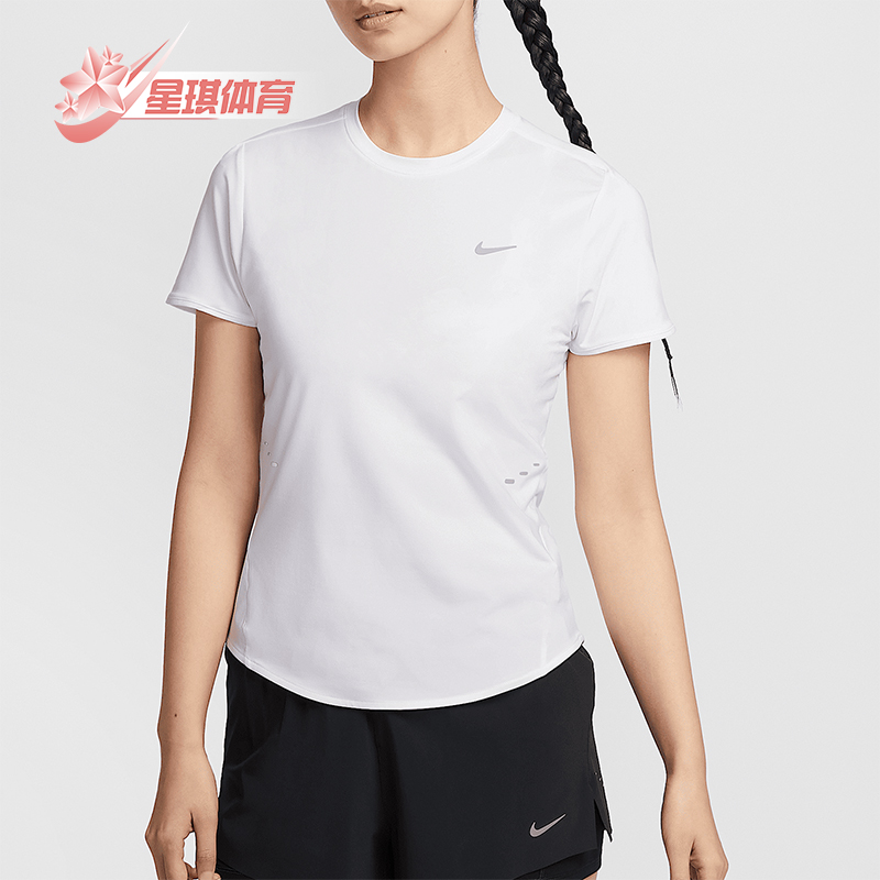 Nike/耐克正品2025新款女士短款透气跑步经典训练短袖HM9699-100