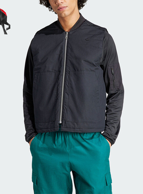 Adidas/阿迪达斯正品三叶草男士简约拉链运动棉马甲IR7735
