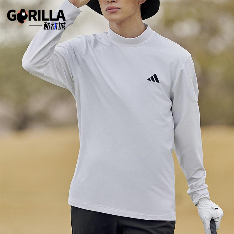 Adidas/阿迪达斯正品GRF LS MOCK男士运动高尔夫半高领T恤JL7941