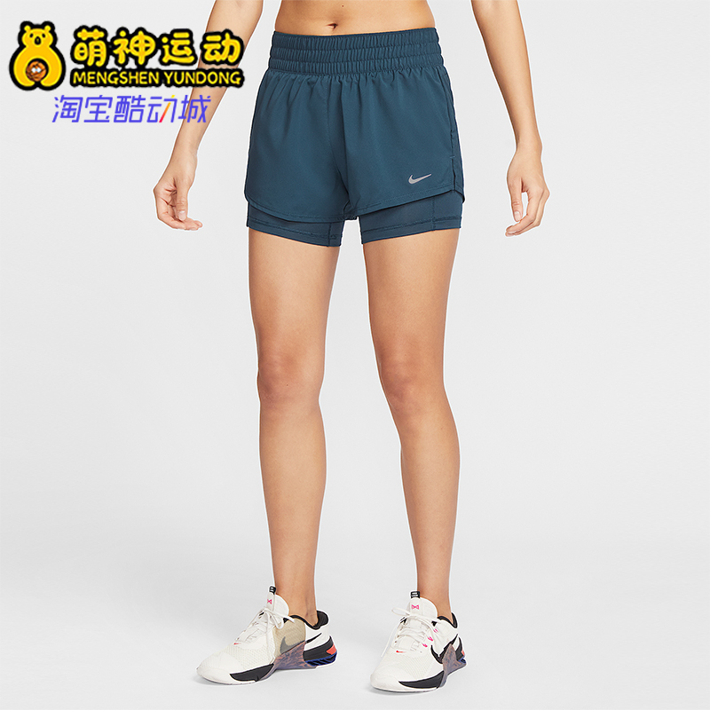 Nike/耐克正品2025女士耐穿中腰二合一透气运动短裤DX6013-478