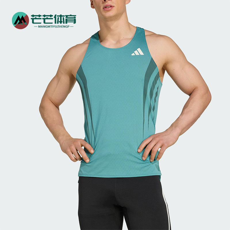 Adidas/阿迪达斯正品2025夏季款男士运动风跑步工字背背心JV9307