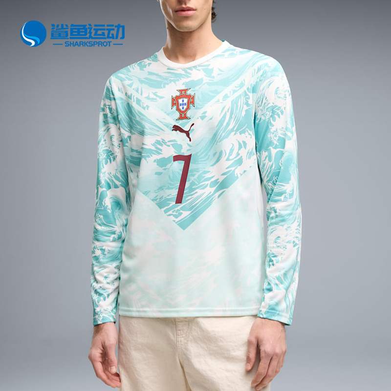 Puma/彪马正品2026夏季男士圆领印花足球运动长袖T恤788147-77
