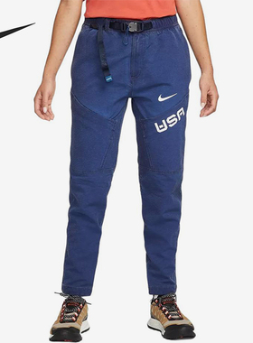 Nike/耐克正品女士运动透气松紧腰宽松束脚休闲裤DH1599-498