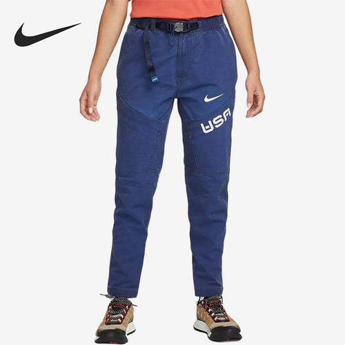 Nike/耐克正品女士运动透气松紧腰宽松束脚休闲裤DH1599-498