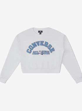 Converse/匡威正品运动女士字母印花短款卫衣套头衫10026777-A02