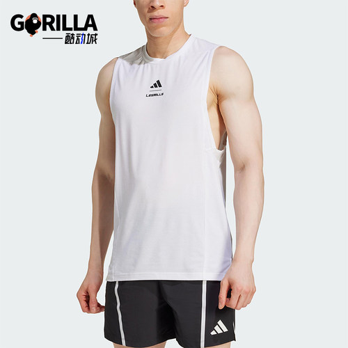 Adidas/阿迪达斯正品M LM G TK男士运动修身健身T恤背心JJ1434