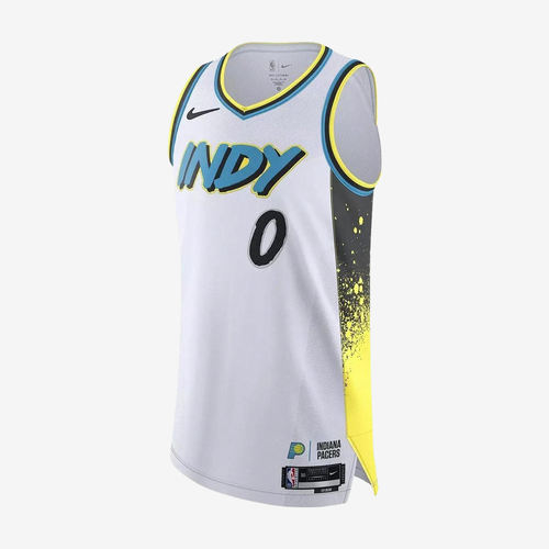 Nike耐克正品NBA哈利伯顿城市版男吸湿排汗无袖篮球服FQ4467-100