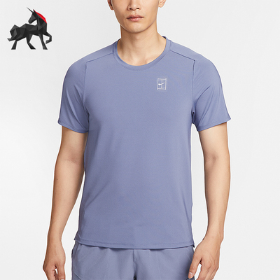 Nike/耐克正品 Dri-FIT男士简约透气网球经典短袖T恤FZ6911-499