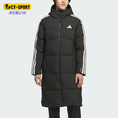Adidas/阿迪达斯正品2025秋季款男士日常保暖连帽羽绒服KC2498