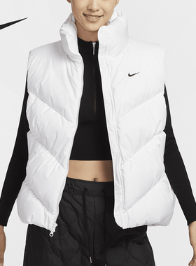 Nike/耐克正品Storm-FIT女士防风立领简约羽绒马甲HF7897-100