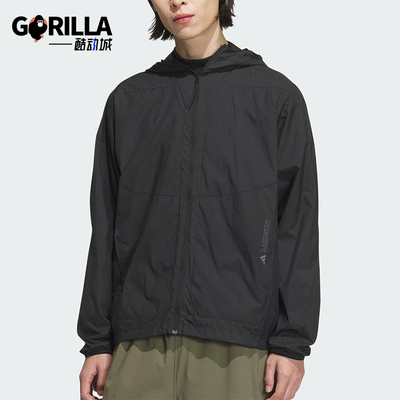 Adidas/阿迪达斯正品新款男士防晒梭织经典宽松连帽外套JZ8401