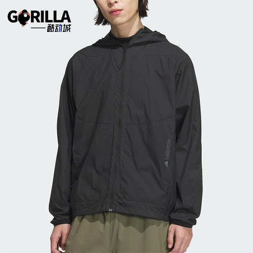 Adidas/阿迪达斯正品新款男士防晒梭织经典宽松连帽外套JZ8401