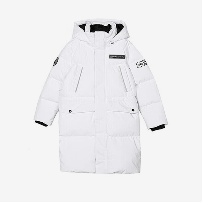 Skechers/斯凯奇正品冬季新款儿童长款保暖运动连帽羽绒服