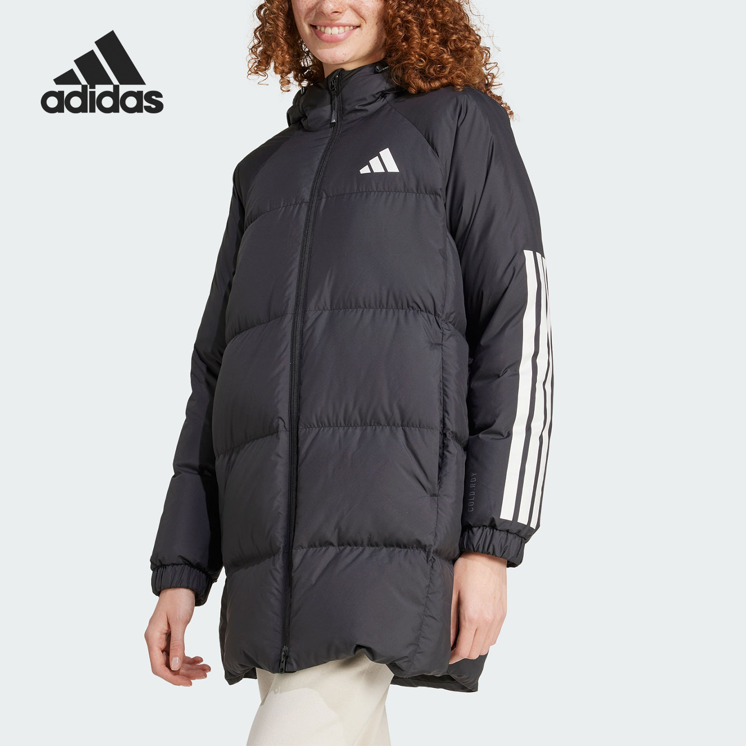Adidas/阿迪达斯正品新款女士抗风保暖600蓬连帽羽绒服JG3855