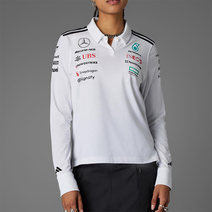 阿迪达斯正品 女士经典 Adidas 2025新款 JX0758 短款 运动翻领POLO衫