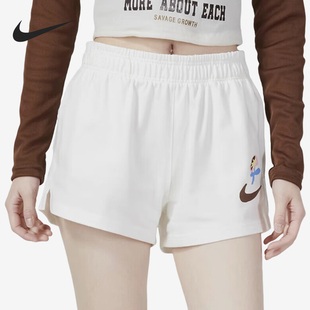 耐克官方正品 女士时尚 Nike 新款 133 印花宽松透气针织短裤 FJ7716