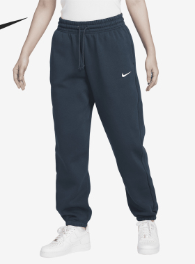 Nike/耐克官方正品Oversize女士刺绣针织加绒保暖长裤FZ5997-478