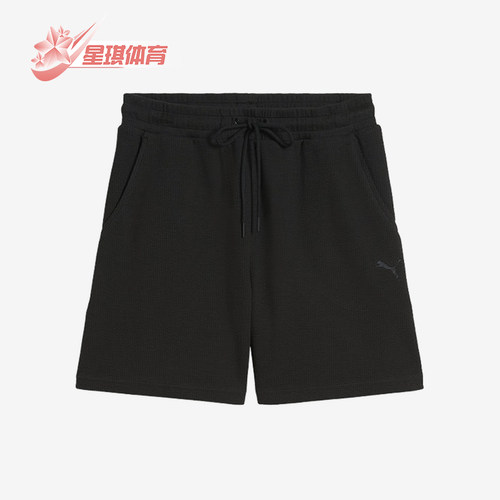 Puma/彪马正品2025夏季款女士侧开衩高腰经典运动短裤687715-01
