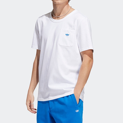 阿迪达斯男子口袋短袖T恤