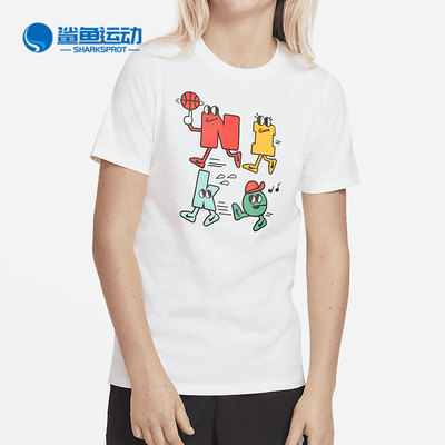 Nike/耐克正品 新款大童夏季短袖休闲印花运动T恤DJ6294-100