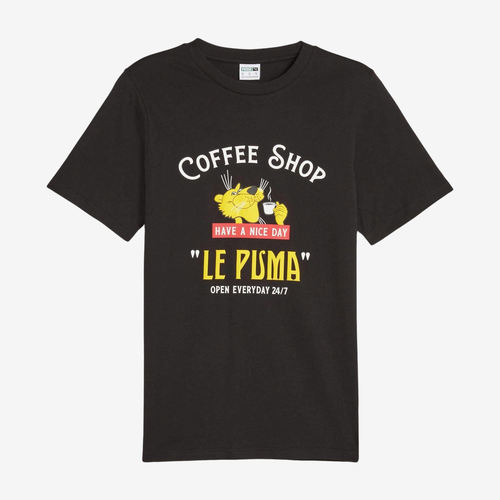 PUMA彪马正品LE Graphic男款字母印花圆领短袖T恤622745-01