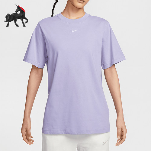 耐克女士圆领透气针织短袖T恤
