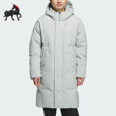 Adidas/阿迪达斯正品冬季男士保暖简约连帽经典长袖羽绒服KC2474