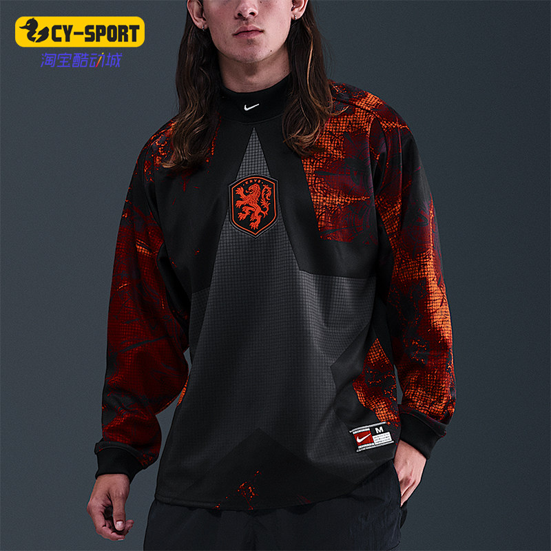 Nike/耐克正品2025男士训练套头时尚圆领足球长袖上衣IO0785-010