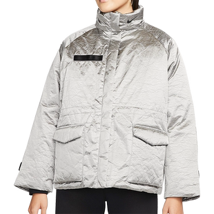 Nike/耐克官方女子冬季立领防风保暖休闲运动棉服 DD4647-013