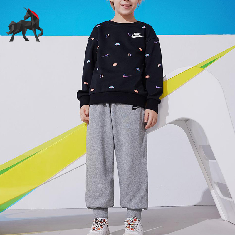 Nike/耐克正品25新款小童毛圈圆领时尚经典套装NY2432229PS-002