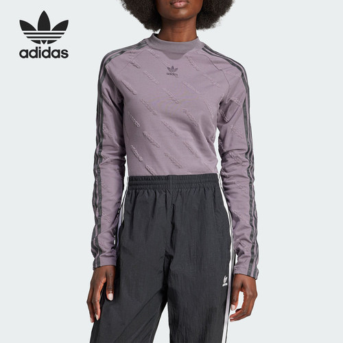 阿迪达斯女士时尚运动长袖T恤