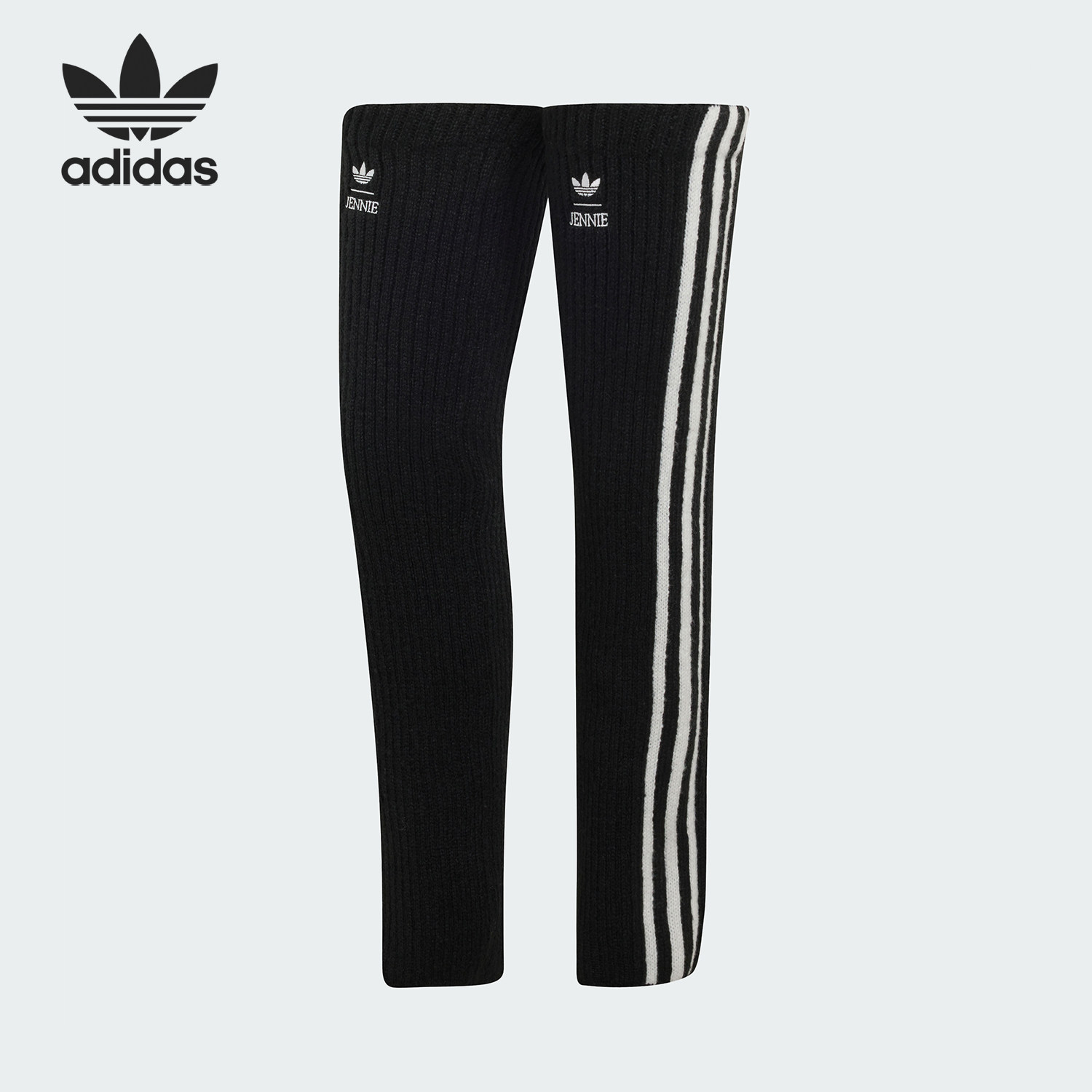 Adidas/阿迪达斯正品三叶草女士时尚简约高筒护腿袜套LD4843