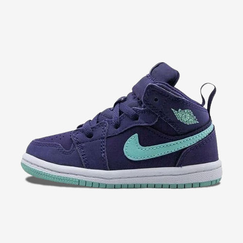 Nike耐克正品Air Jordan 1儿童中帮系带防滑透气运动鞋644507-501
