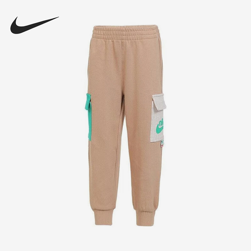 Nike/耐克正品春秋款小童针织拼接口袋经典长裤NY2412024PS-001